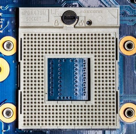 pga cpu socket closeup.